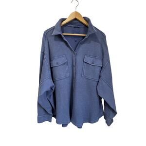 Aerie Blue Waffle Knit Sweater